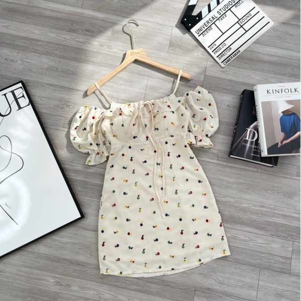 Đầm bigsize Nữ Tú Mỡ Đầm Bigsize Thiết Kế Trẻ Trung Đầm thêu hoa nhí Đi làm dạo phố Đủ size 45-85kg DA0161