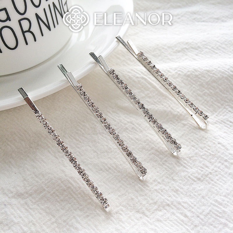 Set 4 kẹp tăm đính đá lấp lánh, Kẹp tóc mái đính đá