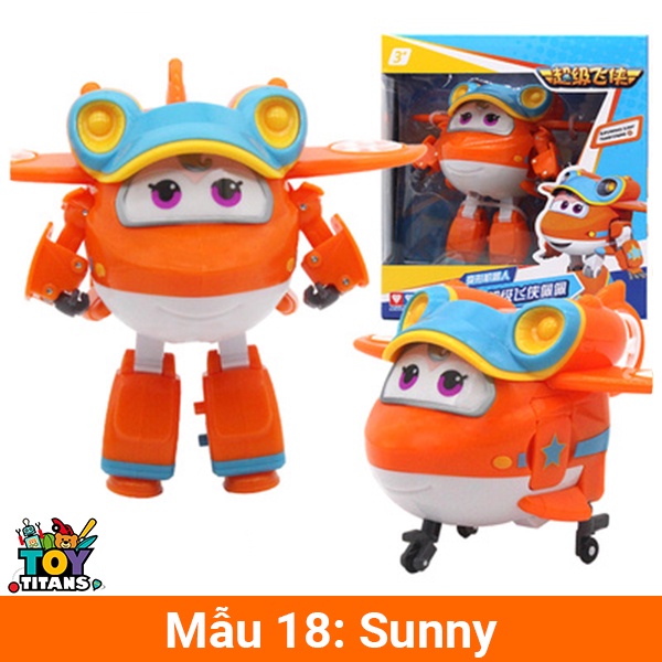 Đội bay siêu đẳng SUPERWINGS - Tất cả nhân vật robot biến hình trong phim hoạt hình Đội Bay Siêu Đẳng  - Cỡ Vừa