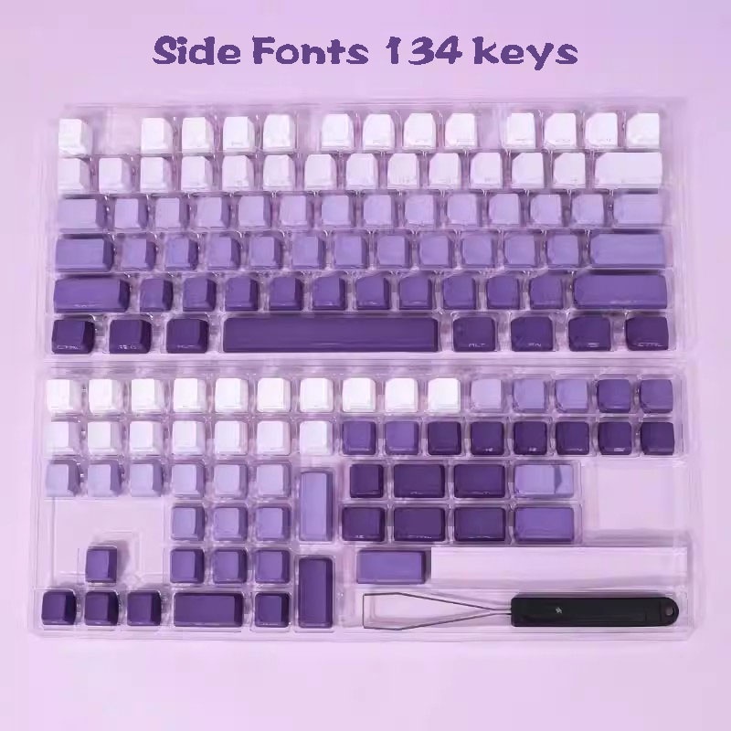 Dark Fragrance translucent Keycaps dip-dye PBT Material oem profile Suitable For 61/68/71/84/87/96/104 And Other Mechanical Keyboards