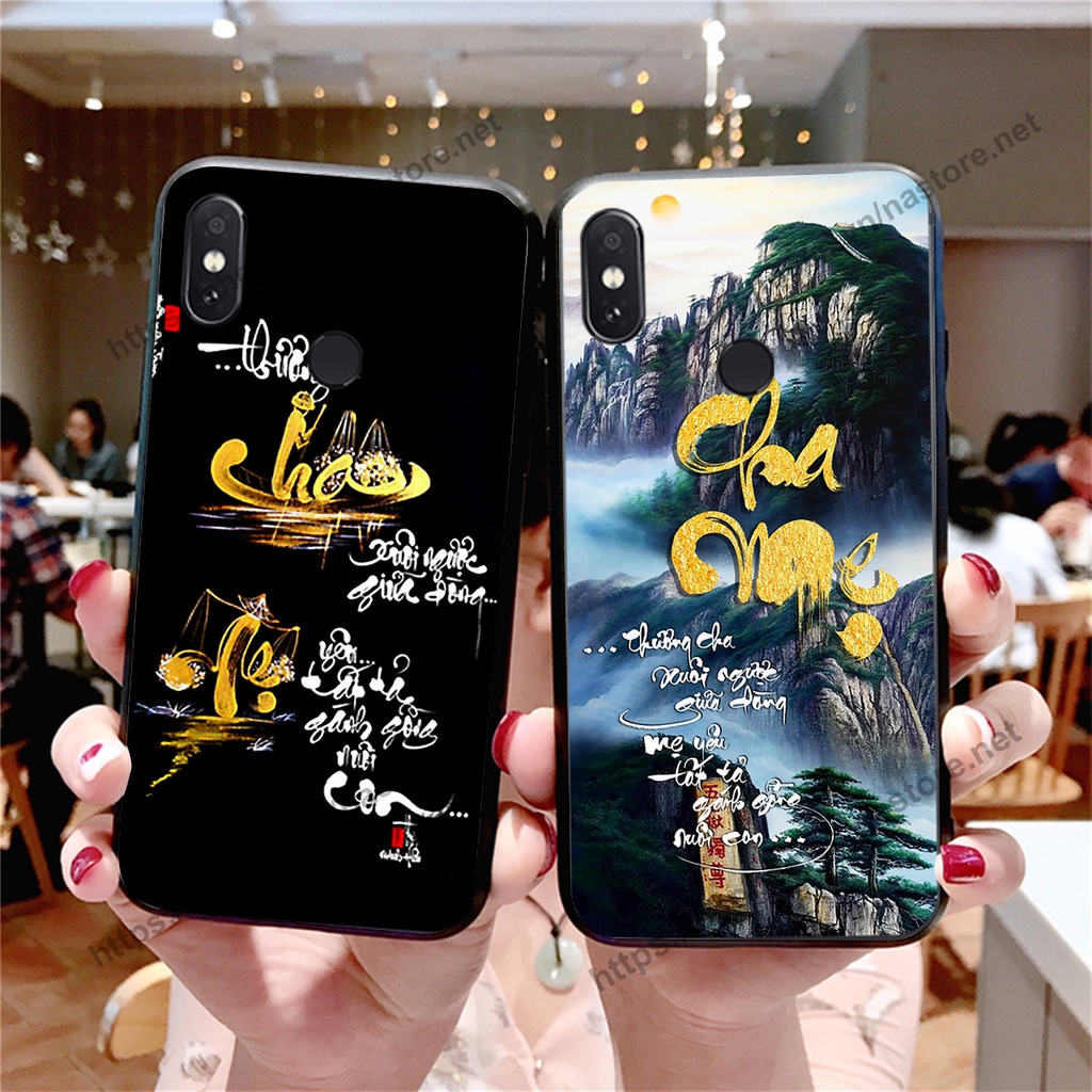Ốp lưng Xiaomi Mi 8 / MI 8 SE / Mi 8 Lite thư pháp TÀI LỘC, TÂM AN, CHA MẸ ĐẸP Ý NGHĨA GIÁ RẺ