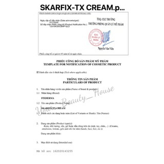Fixderma SKARFIX-TX CREAM - Kem dưỡng da mờ nám, giảm thâm 15g