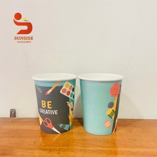 Ly giấy in hoa 233ml- 10 cái/dây