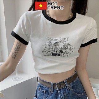 Áo croptop smoooh peonyb body cổ viền hottrend