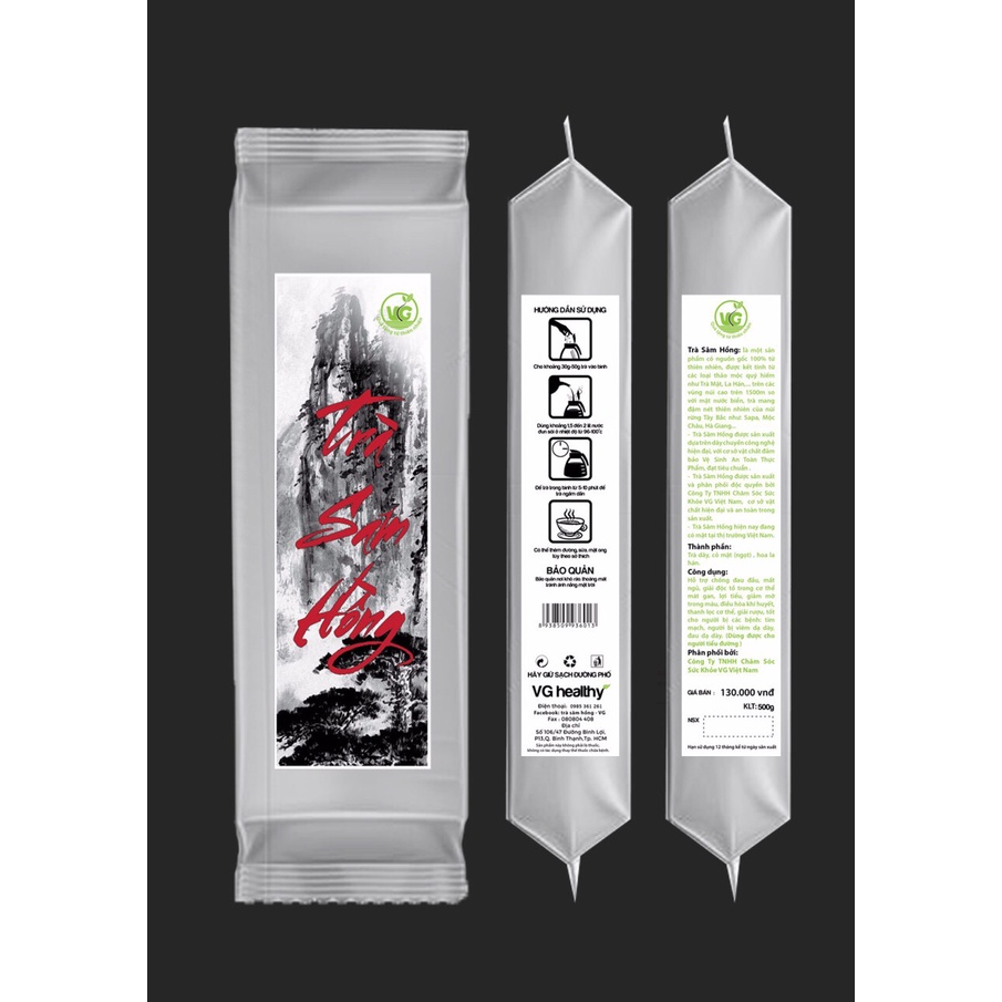 Trà sâm hồng ( túi lớn 500g)