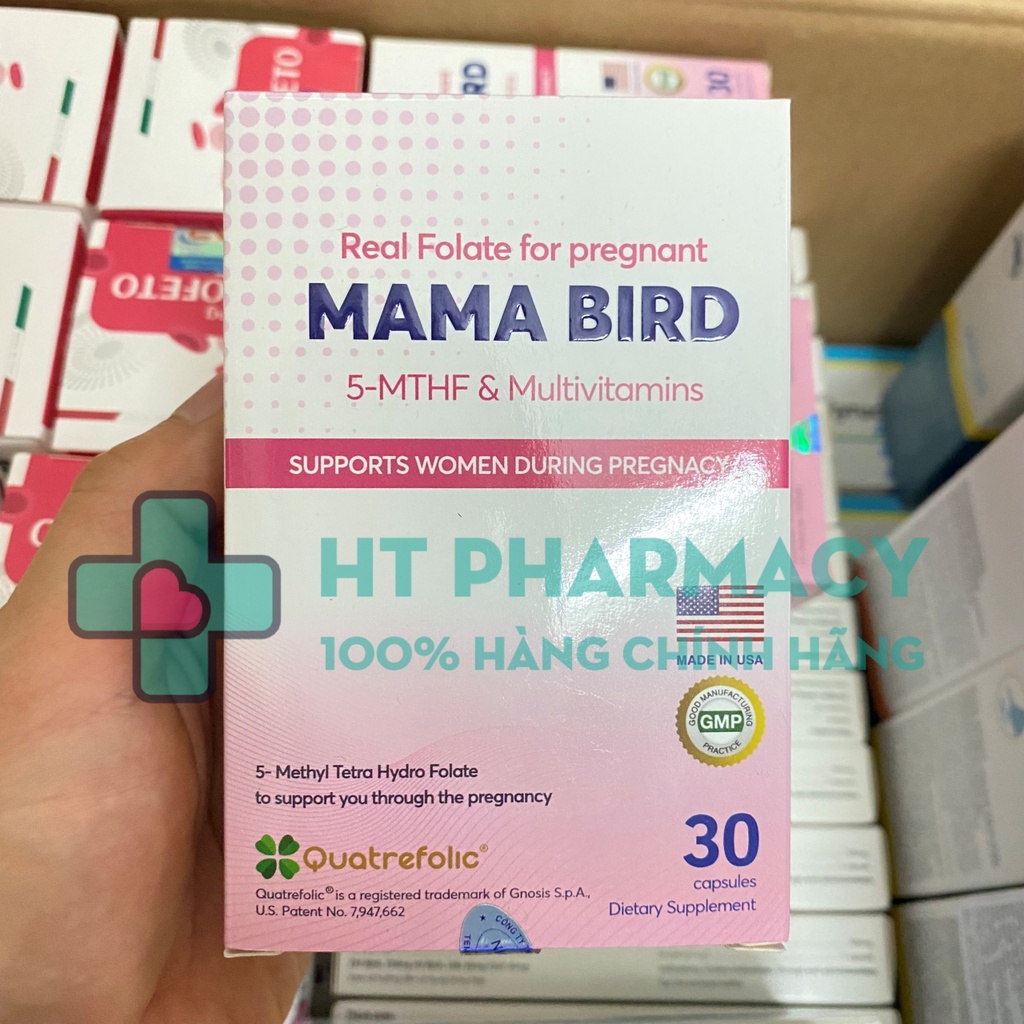 Mama Bird 5MTHF - Tăng thụ thai, chống dị tật thai nhi và giảm nguy cơ sảy thai
