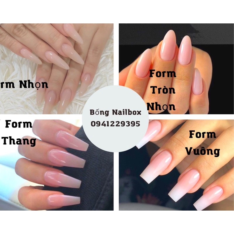 (HOẢ TỐC HCM) Móng úp sẵn nailbox thiết kế mẫu thạch trơn B30 | BigBuy360 - bigbuy360.vn