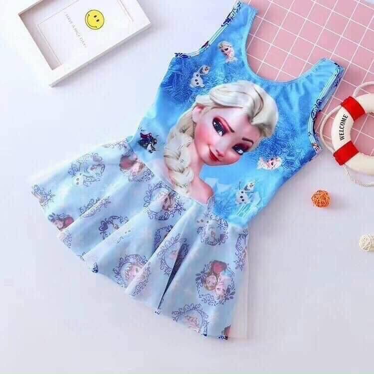 Bộ bơi liền thân họa tiết El sa rất đẹp, giành cho các bé từ 9-25kg