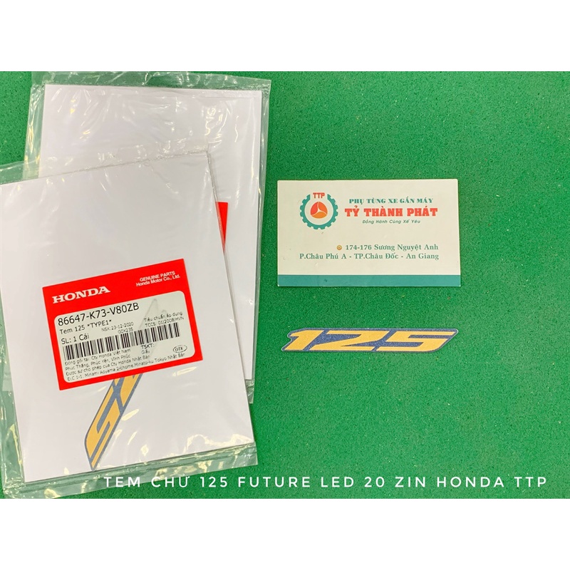 Tem chử 125 Future 20 Led xe Xanh