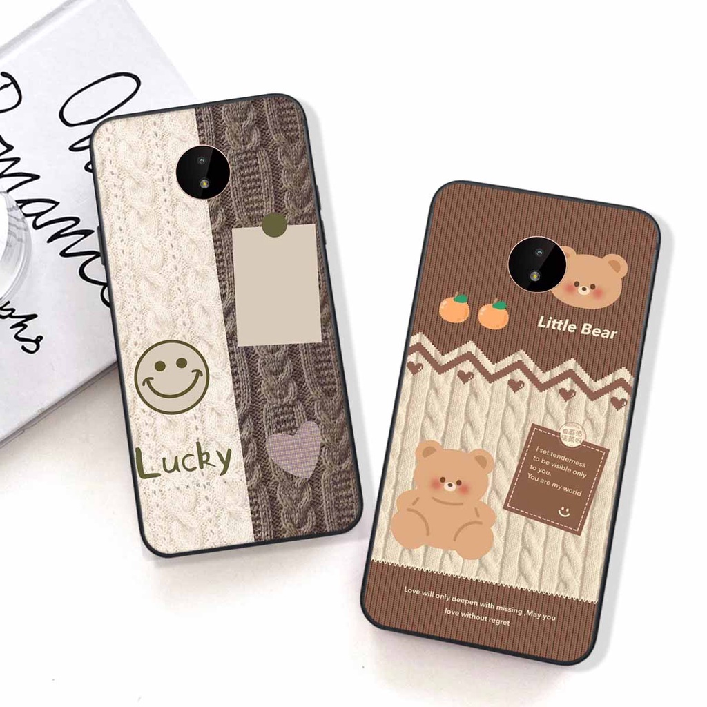Ốp lưng Nokia C10/C20 / C30 / 3.4 / 8.3 / G10/G20 in hình họa tiết len Lucky Bunny,Bear,Smile