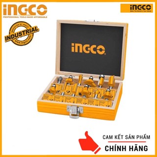 Ingco bộ 12 mũi phay gỗ 6mm akrt12141