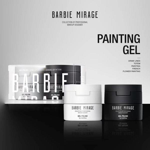 Set Gel Vẽ Barbie Phụ Kiện Nail Nabi - Gel Vẽ Đen Trắng Siêu Đặc, Gel Vẽ Nổi Barbie