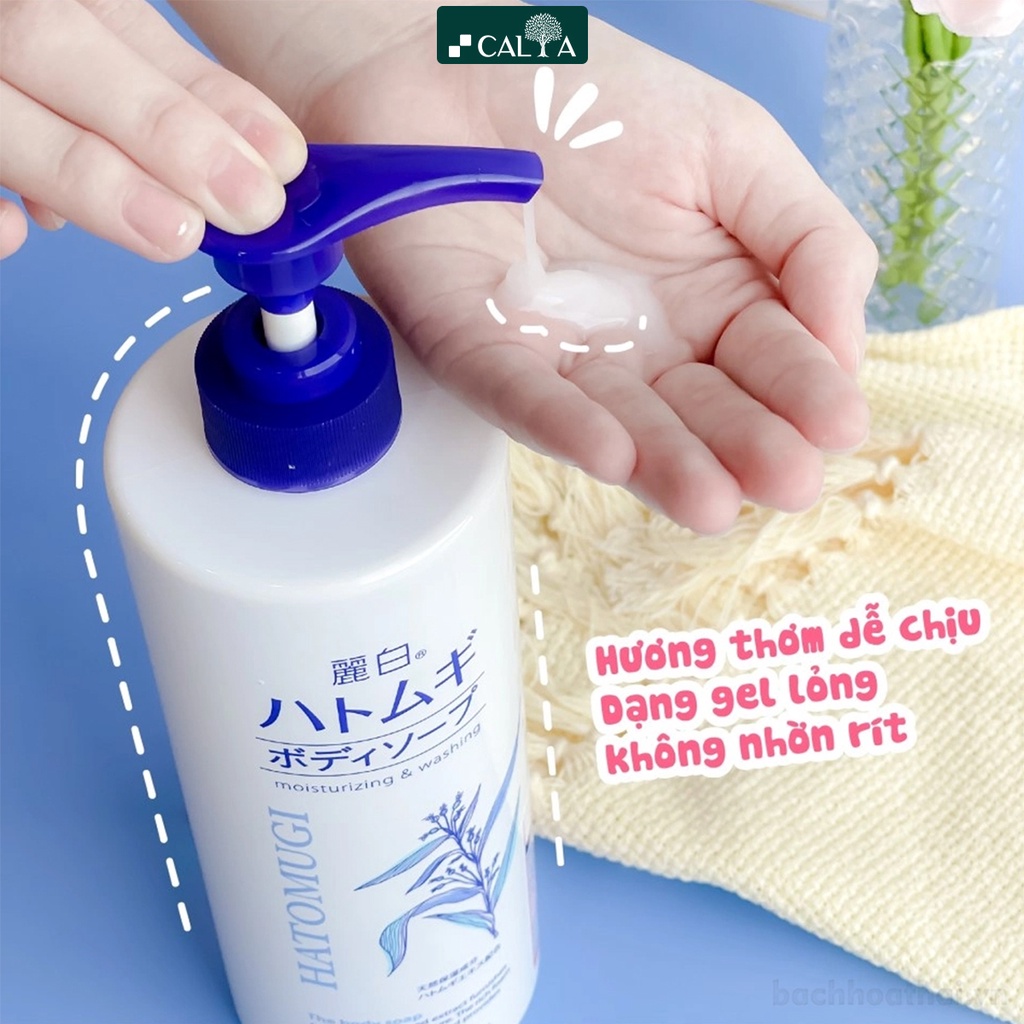 Sữa Tắm Hatomugi Dưỡng Ẩm, Làm Trắng Da - Reihaku Hatomugi Moisturizing & Washing The Body Soap 800ml