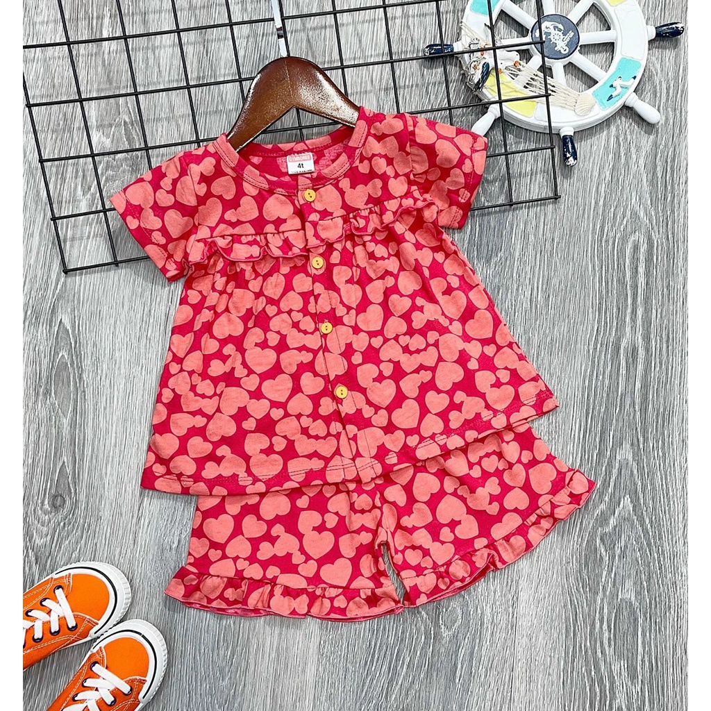 BỘ NGẮN PIJAMA BÉ GÁI VNXK
