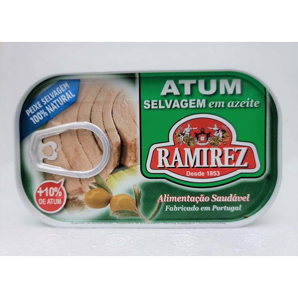 [Hộp (Xanh lá) 120g] CÁ NGỪ NGÂM DẦU Ô LIU [Portugal] RAMIREZ Wild Tuna in Olive Oil (nvt)