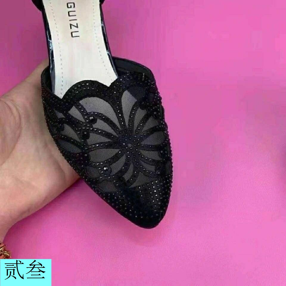 Giày Sandal Cao Gót Một Gót Dày Hở Một Bên Phong Cách Mới Mùa Xuân Hè 2023