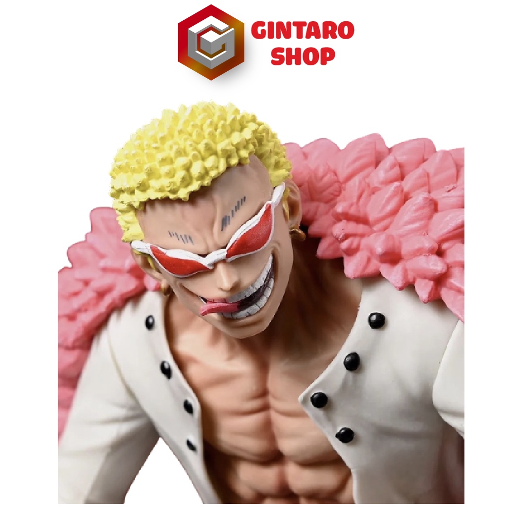 Mô hình One Piece Doflamingo tư thế ngồi cầm trái ác quỷ cực ngầu và nét, Mô hình nhân vật Doflamingo cao 15.5 cm