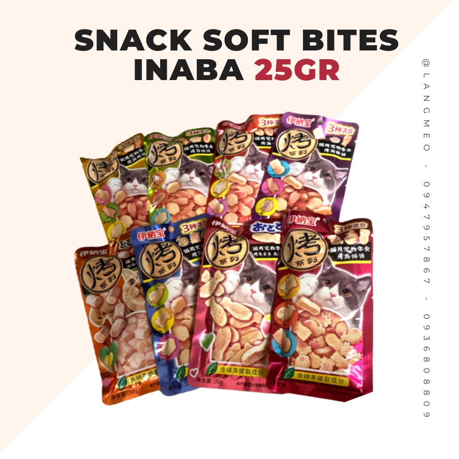 Snack bánh thưởng INABA Soft bits 25g