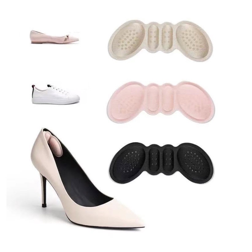 Bộ 2 miếng lót gót giày chống rộng, chống trầy có mặt gai silicon bám chân gót cực êm chân_ Hàng có sẵn