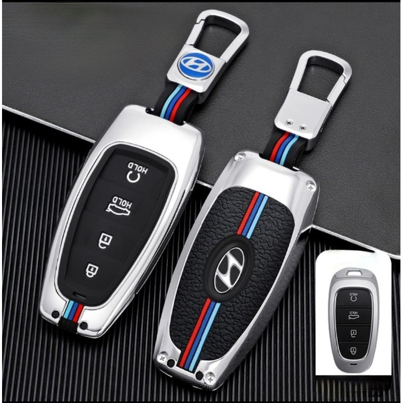 Vỏ Bọc Chìa Khóa, Ốp Bảo Vệ Chìa Khóa Phản Quang Dành Cho Xe Hyundai SantaFe 2021, Tucson 2022