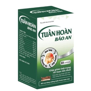  TPBVSK TUẦN HOÀN BẢO AN - Hỗ trợ tăng cường lưu thông máu ,hộp 60 viên 