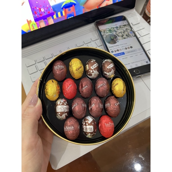 Socola đen trứng mini La Suissa hộp 115g