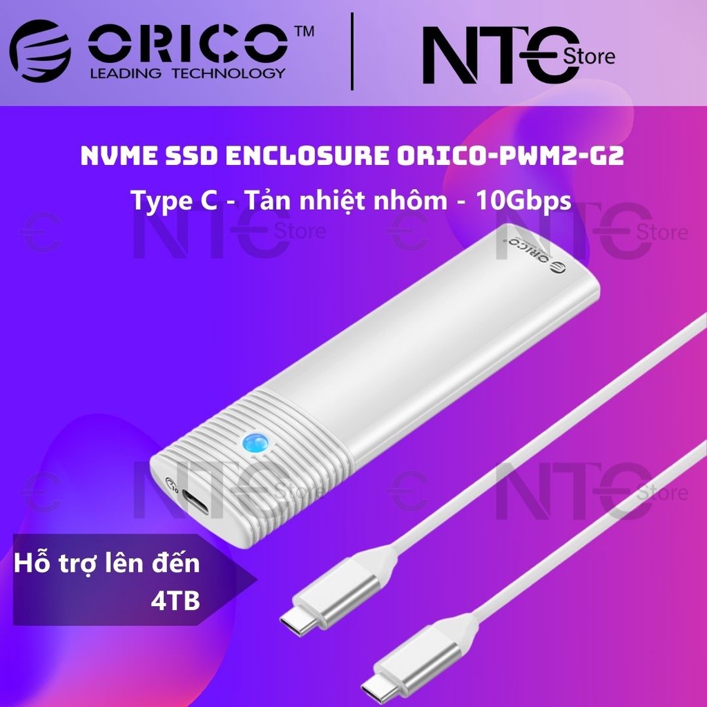 BOX Ổ CỨNG DI ĐỘNG SSD M.2 NVME & SATA ORICO USB 3.2 Gen 2 - BIẾN SSD THÀNH Ổ CỨNG DI ĐỘNG