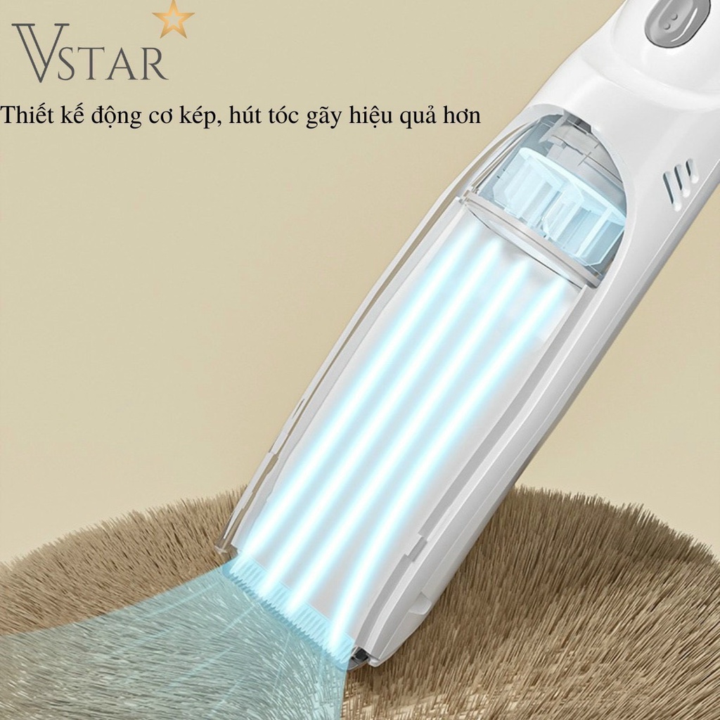 Tông đơ cắt tóc hớt tóc cho bé MISUTA , Tông đơ hút tóc an toàn cho bé chống nước đầy đủ phụ kiện