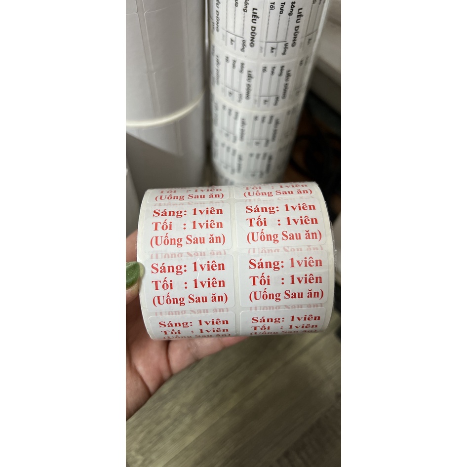 TEM CHIA LIỀU DÙNG - TEM ĐỎ-ĐEN-XANH DƯƠNG 2000 TEM