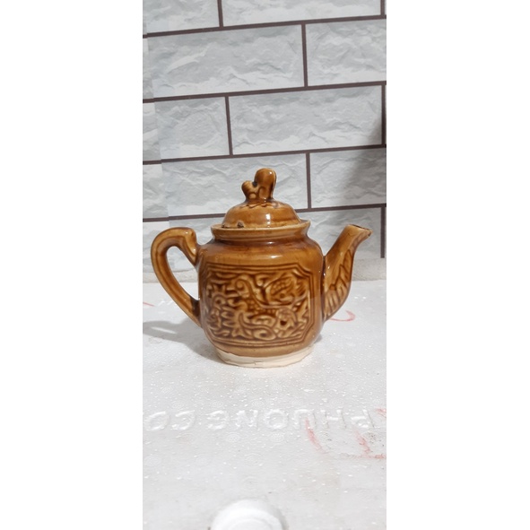 Bình trà men nâu kiểu nam bộ