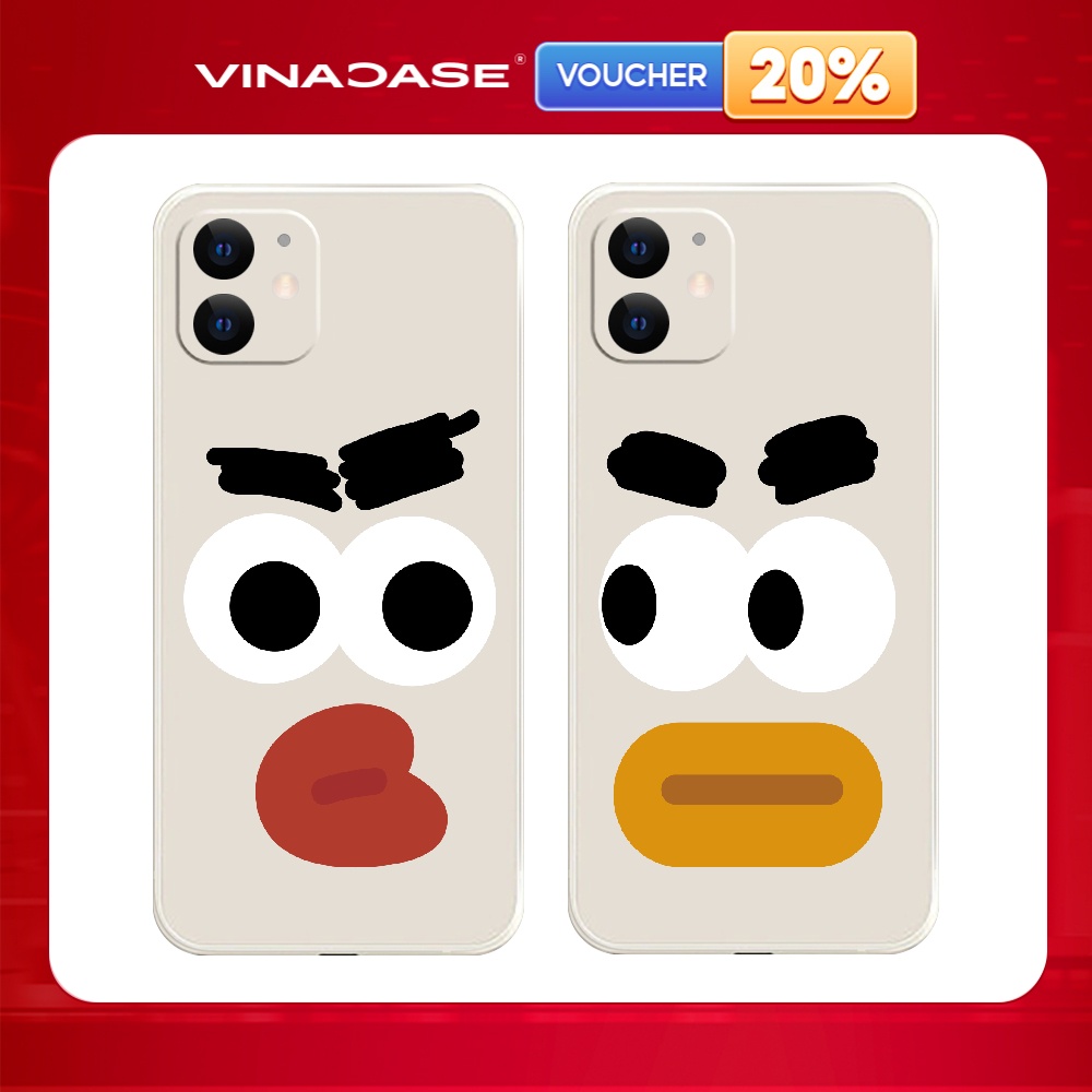 Ốp lưng Vina Case Iphone 6S/6 Plus/7G/8G/X/Xs/11/12/....dẻo cạnh vuông bảo vệ camera hình Mắt To