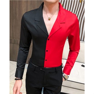 Áo sơ mi, áo sơ mi nam dài tay phiên bản cổ vest phối 2 màu cực chất, chất vải lụa cao cấp loại 1 mềm mịn thoáng mát H21