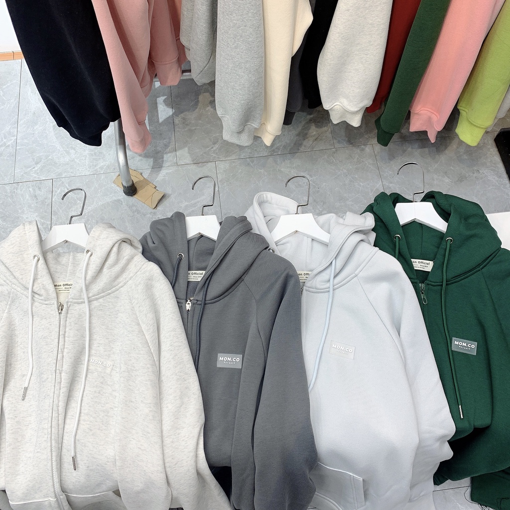 S030 Áo Hoodie Zip Nỉ Chân Cua Mon 2023 ( Logo Cao Su) | BigBuy360 - bigbuy360.vn