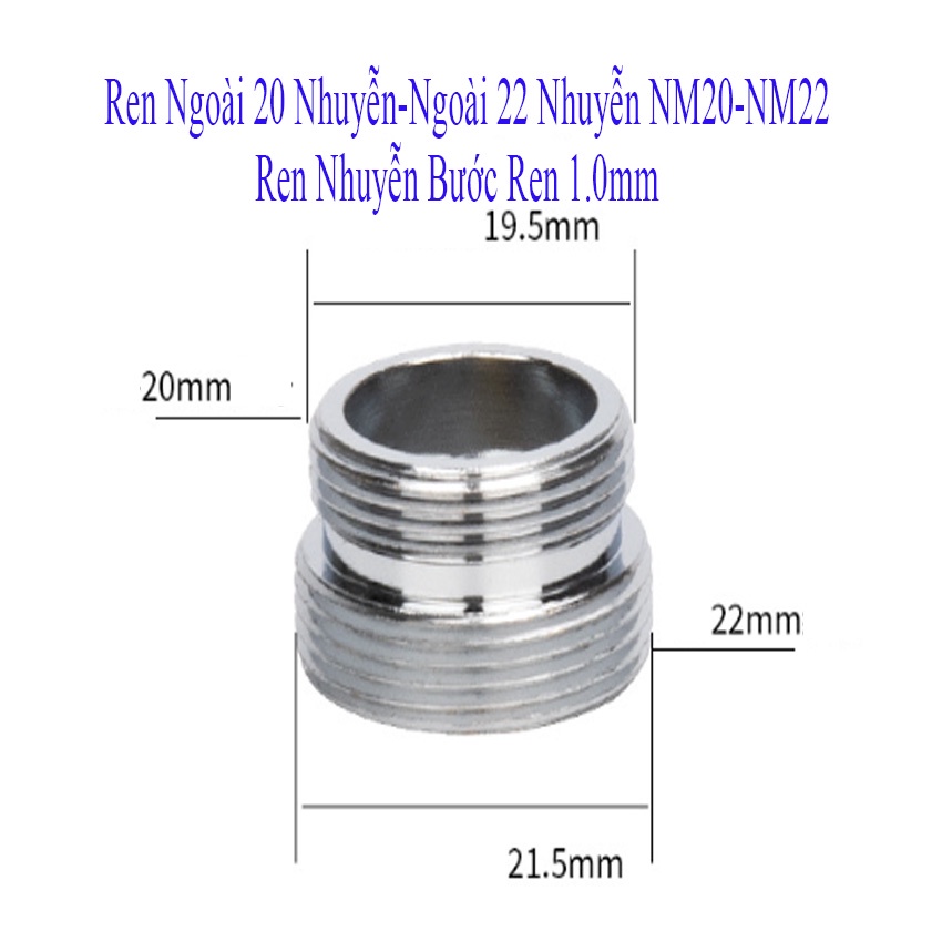 Đầu Chuyển Đổi Vòi Nước Ren Ngoài Trong
