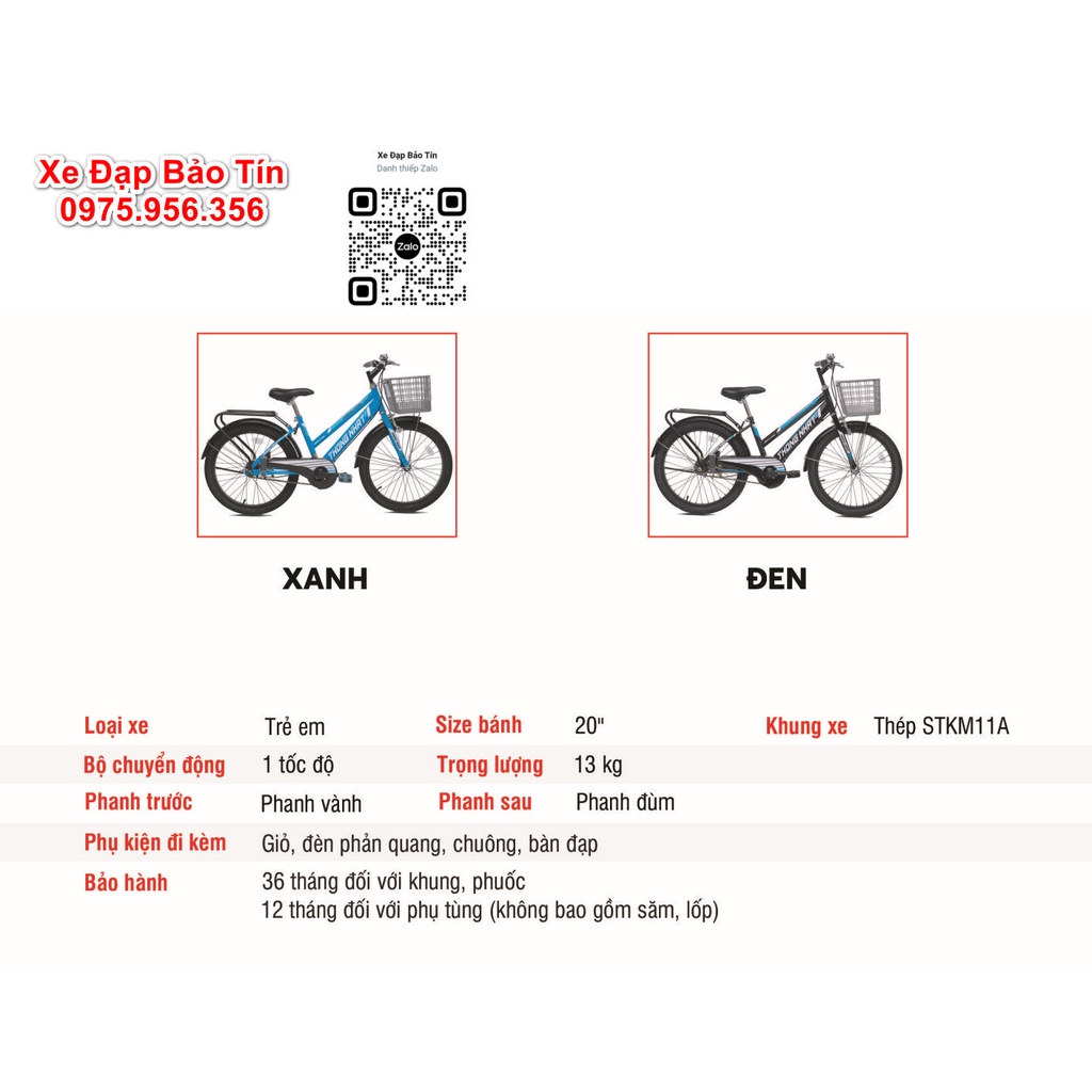Xe đạp trẻ em GN06-20 - Hàng chính hãng THỐNG NHẤT bảo hành 5 năm