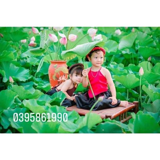 Yếm đào cho bé ( size 5-35kg) kèm váy và mấn