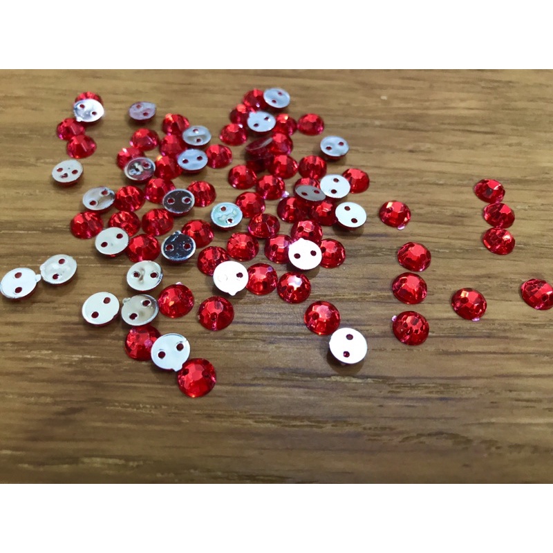 Đá tròn 6 mm đính kết áo dài, váy, dạ hội