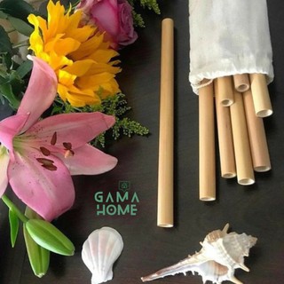 Ống hút tre, Ống hút tre thân thiện với môi trường, Ống hút tre tự nhiên 100% bằng tre GAMA HOME.