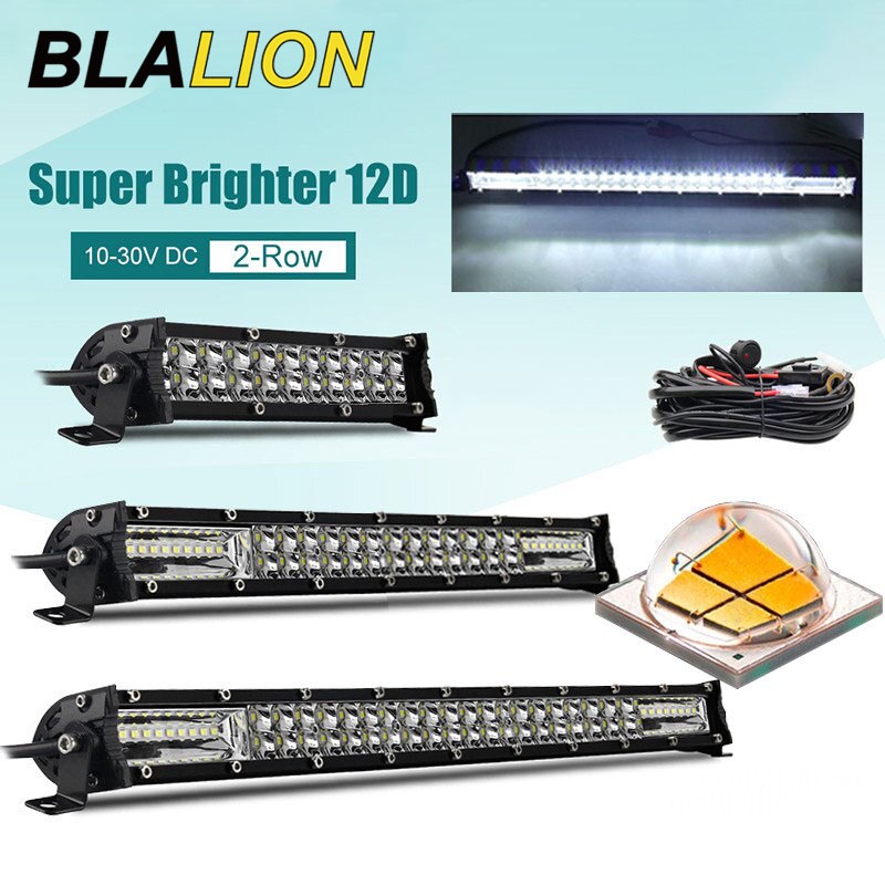 Thanh đèn LED BLALION 20/15/8inch 12V 24V 90000LM 6000K thích hợp cho xe Jeep SUV