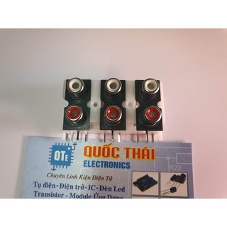 Combo 2 jack Av 6 lỗ (thân trắng)