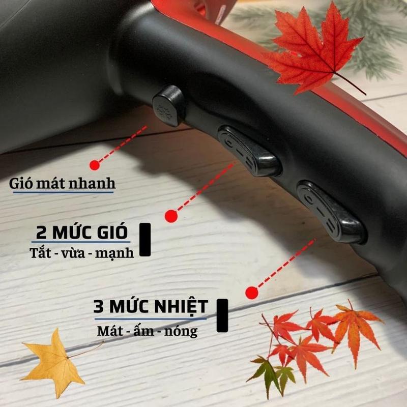 Máy sấy tóc công suất lớn 5000W, máy sấy tóc 2 chiều nóng lạnh có ánh sáng xanh dây dài 2m chuyên dùng cho salon