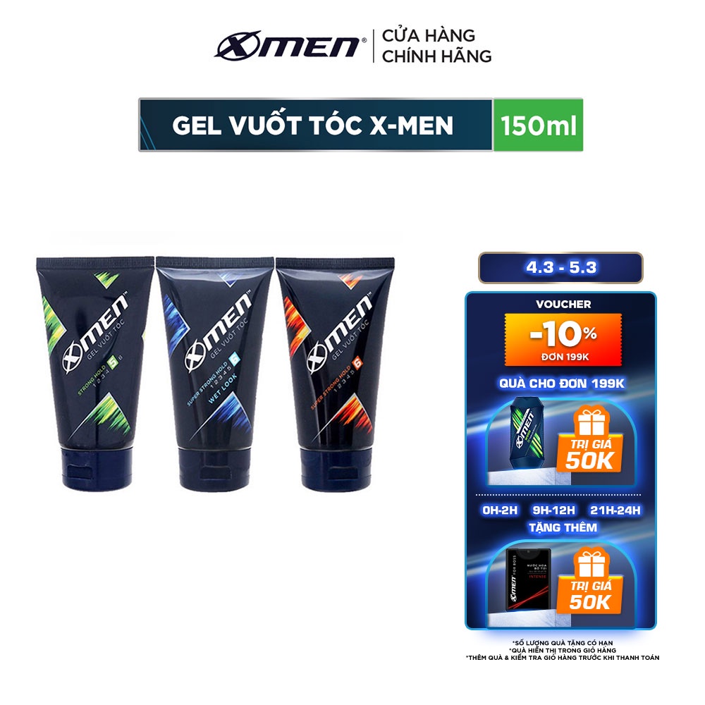 Gel vuốt tóc Xmen 150g - 3 lựa chọn khác nhau