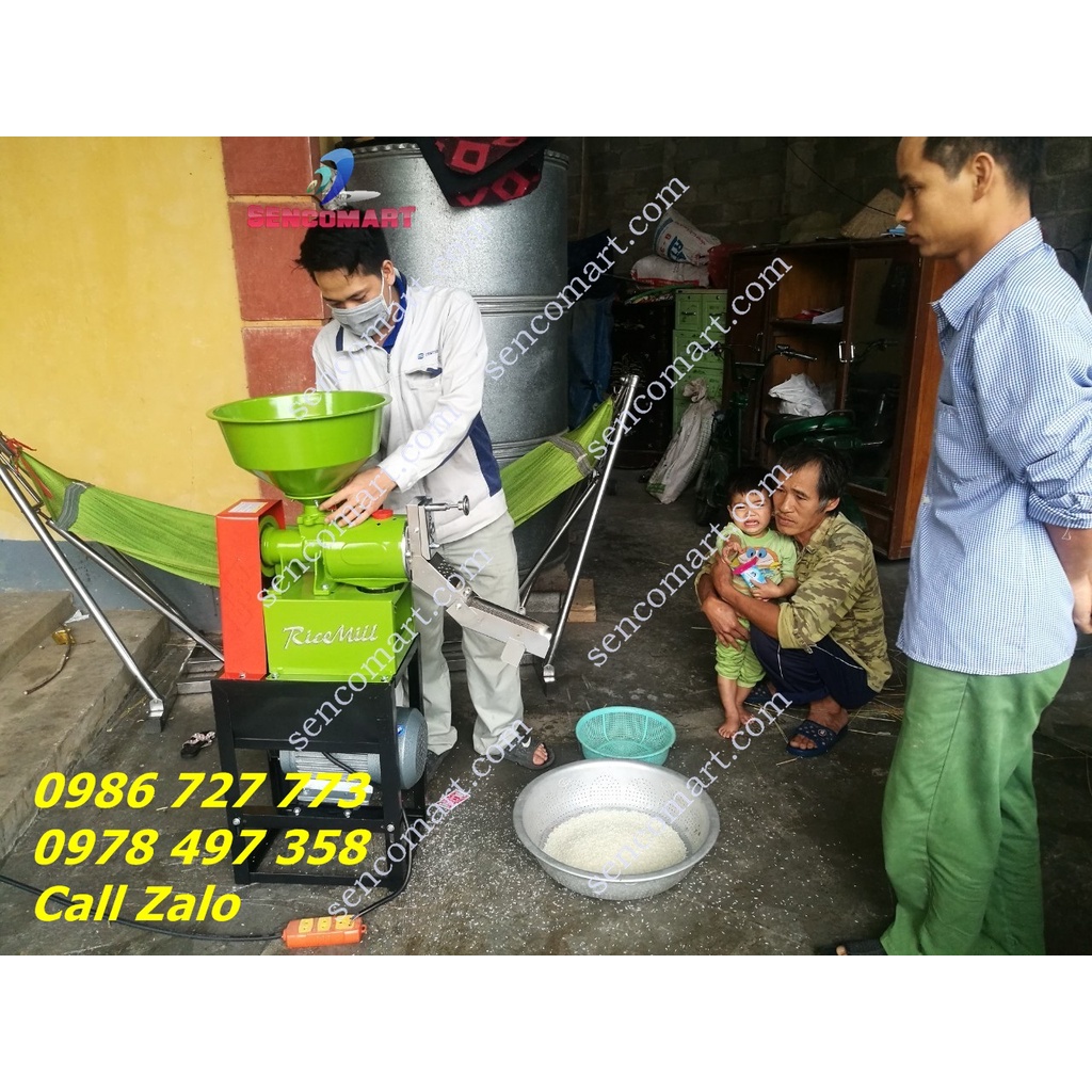 Giá máy xay xát lúa gạo gia đình 45kg bao nhiêu
