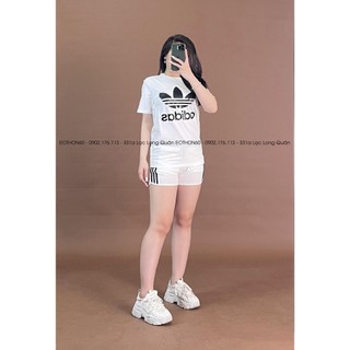 Áo das logo giữa , quần short das 3 sọc