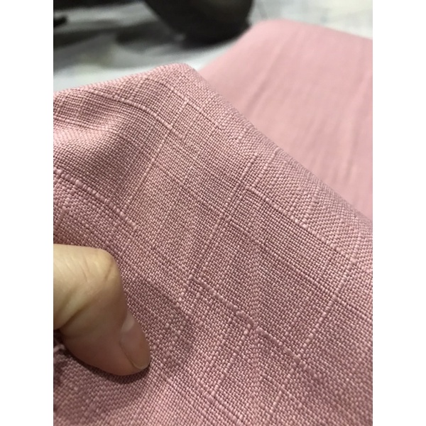 Vải Linen Gân màu hồng ruốc dày mềm đẹp sang (khổ 1m5)may Quần ,đầm váy vest,áo Blazer thời trang