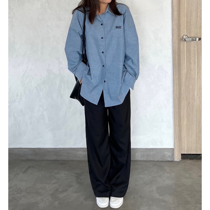 Áo Sơ Mi Dài Denim