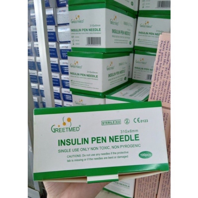 Đầu kim chích tiểu đường insulin | Kim bánh ú Greetmed 31G x 6mm