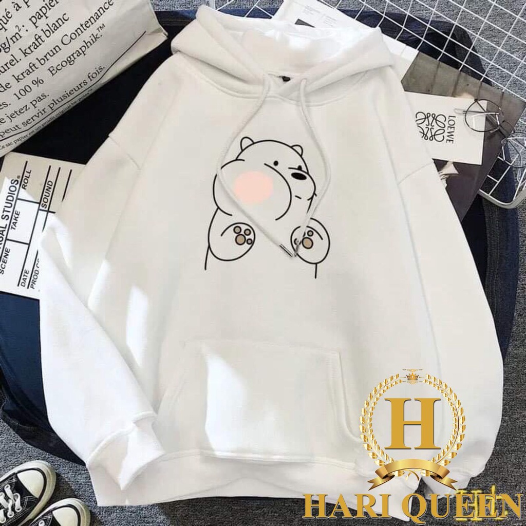 Áo hoodie 3d gấu má phính HARIQUEEN