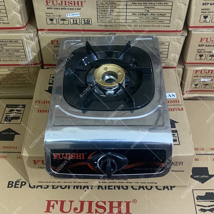 Bếp đơn sử dụng khí BIOGAS chén đồng khung inox FUJISHI FJ-BG2