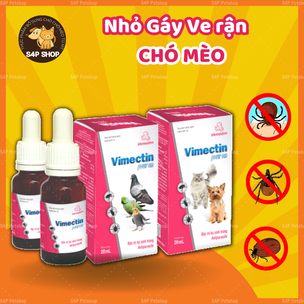 VIMECTIN POUR ON - Dung dịch dùng ngoài - P̷h̷òn̷g̷, ̷t̷r̷ị ̷k̷ý ̷s̷i̷n̷h̷ ̷t̷r̷ùn̷g̷ ve, bọ chét,rận cho chó mèo